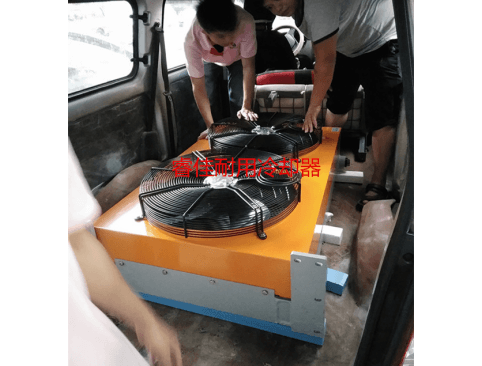【深圳】客戶上門，風(fēng)冷式液壓油換熱器選型